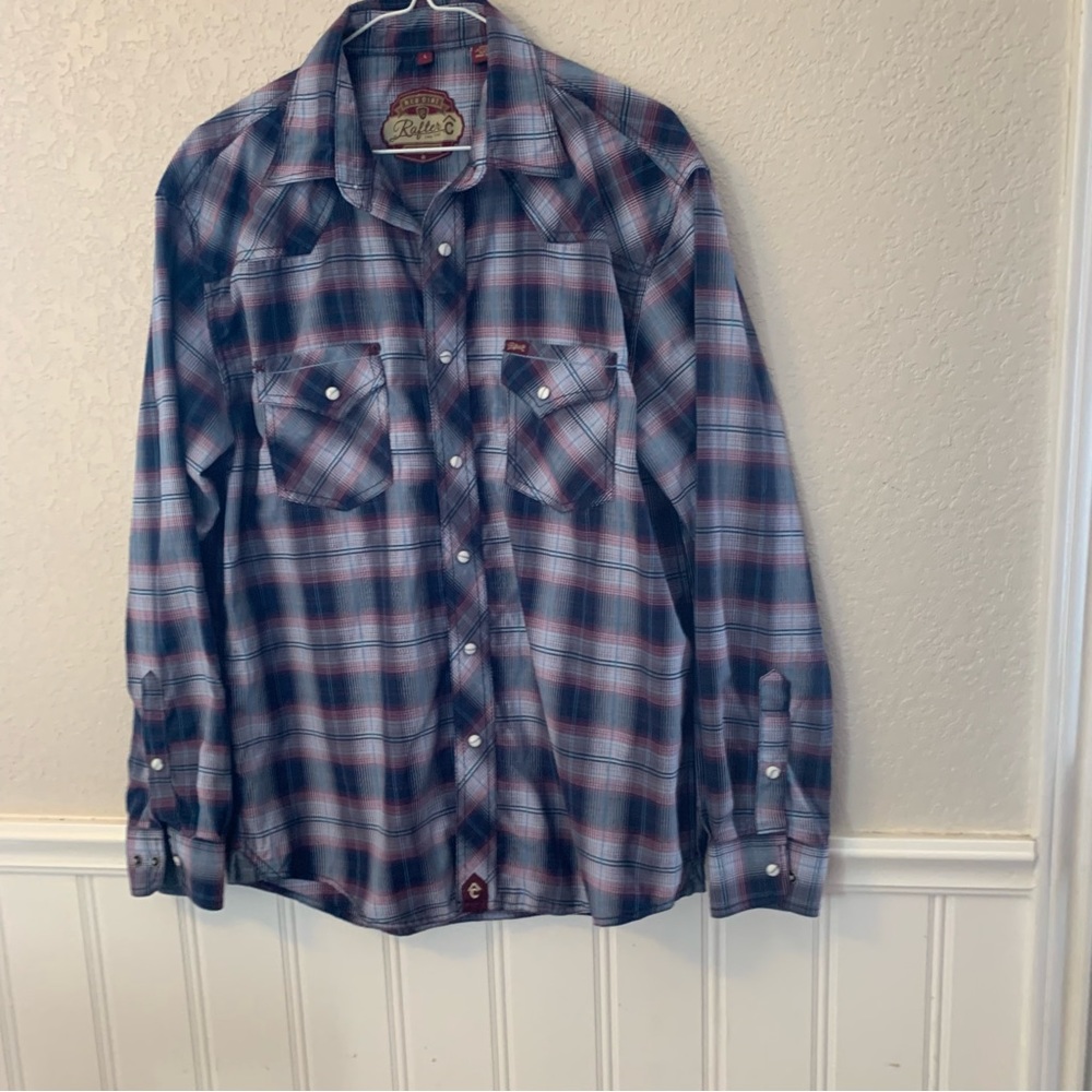 Vintage Rafter western snap up button shirt
